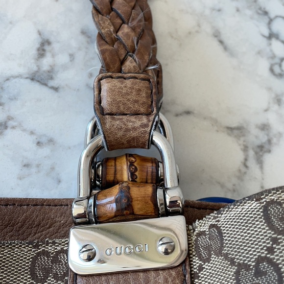 Gucci Brown GG Canvas and Leather Tote. Great Bag! - Picture 11 of 16
